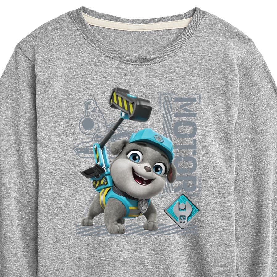 HYBRID APPAREL - Paw Patrol - Rubble & Crew - Motor Working - Toddler & Youth Long Sleeve Graphic T-Shirt3