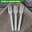 GreenWorks Heavy-duty Compostable Forks, BPI Certified 100 Count Large Disposable Cutlery Utensils Silverware Flatware Fork