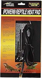 iPower Aquecedor de tapete de calor para répteis de 15,2 x 20,3 cm, almofada de aquecimento de terrário de 20,3 cm para anfíbios e animais de estimação, preto