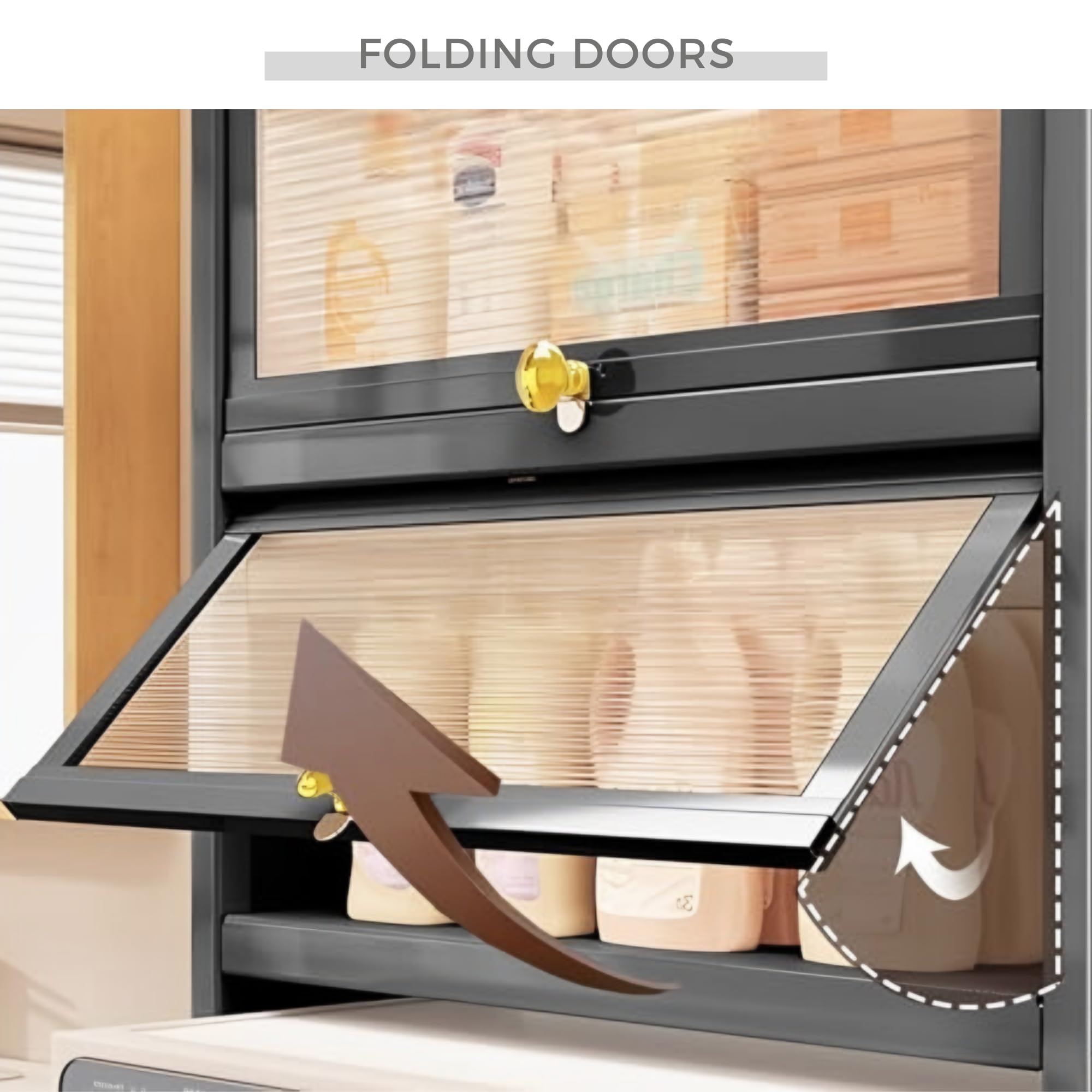 MAGIC SELECT Estantería sobre Inodoro con Puertas Abatibles | Estante de WC Organizador Multiusos | Estantería de Almacenamiento de Baño | Ahorra Espacio con 3 Niveles | Patas Ajustables en Altura.