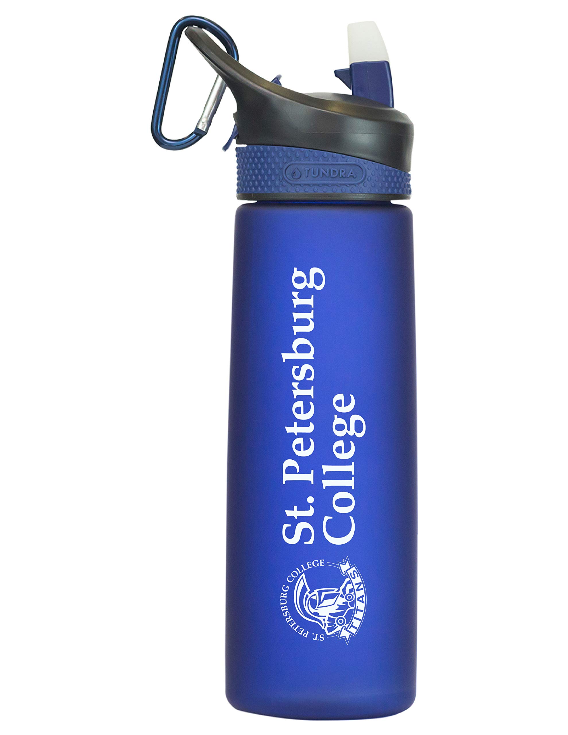 St Petersburg College Tritan Plastic Frosted Sport Bottle, Design-1 - Blue
