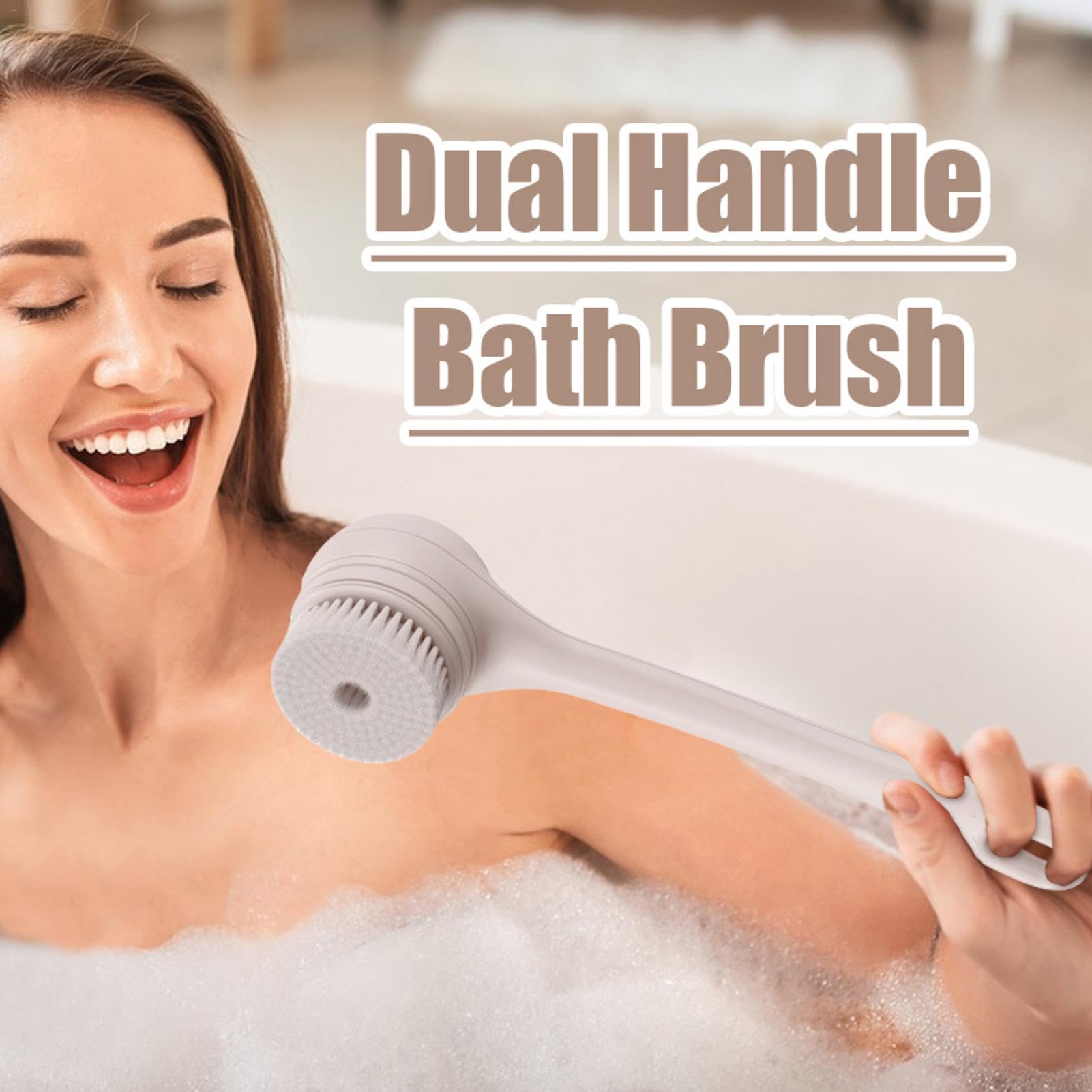 Cepillo de baño recargable, cepillo corporal de cerdas, herramienta
