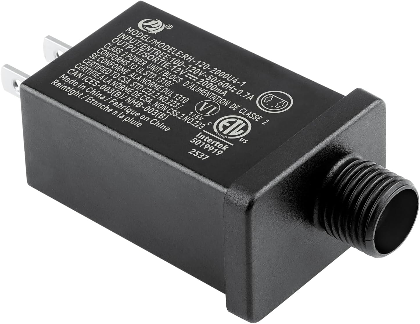 12V 2A LED Transformer Replacement Class 2 Power Supply for Christmas String Light Inflatable Decorations LED Controller IP44 Waterproof Low Voltage (5PCS)
