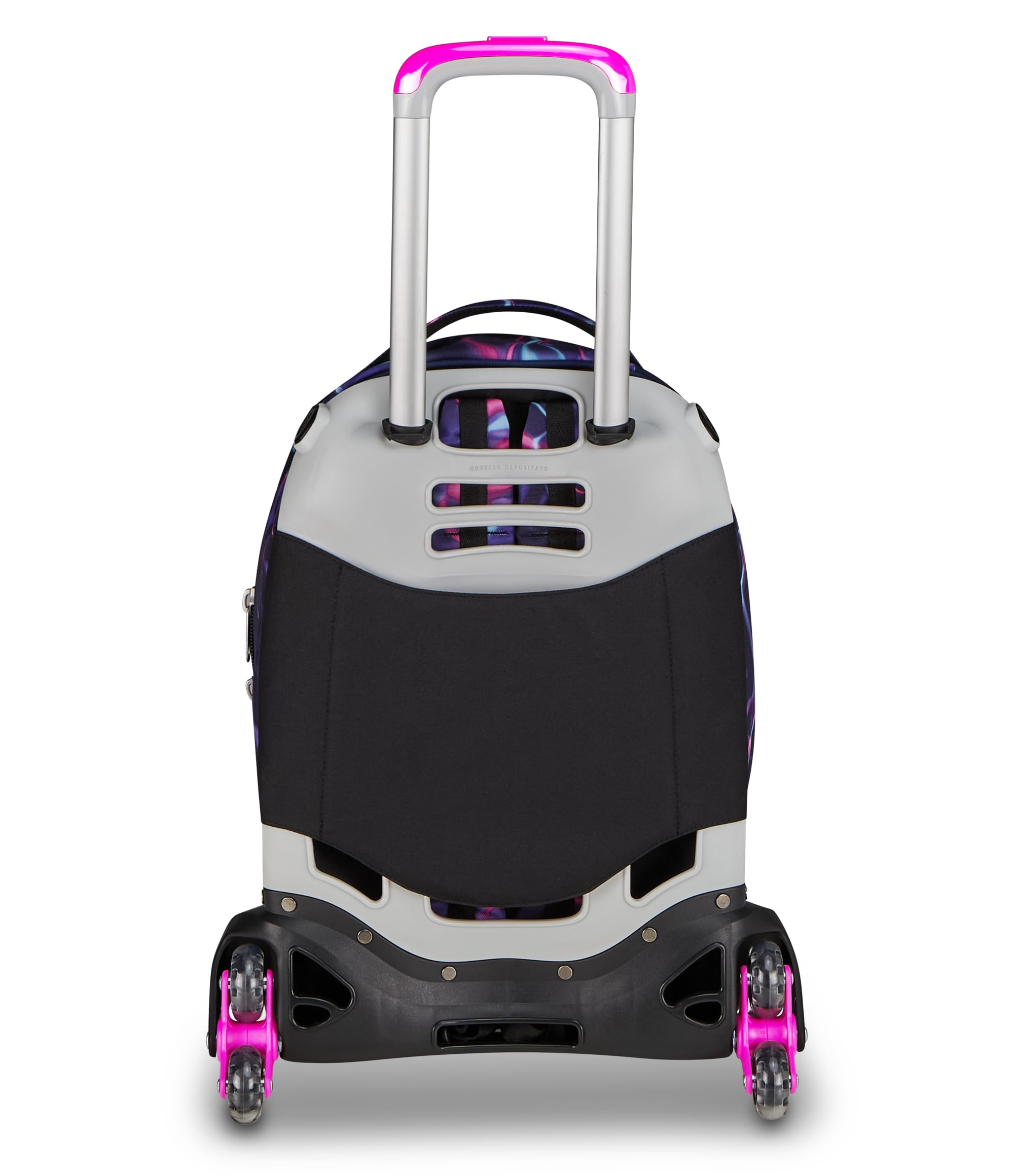 Seven Trolley Scuola Jack 8 Ruote Detach ELECTRICVIBE GIRL, Viola, 43 L, Scomponibile, Zainetto staccabile, 4 in 1, Cross-over System, Tasche multifunzione, Scuola elementare e media, Bambina, Ragazza