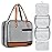 Toiletry Bag for Women, Water-resistant Travel Makeup Organizer with Hanging Hook, 5 Compartments Large Cosmetic Case for Accessories, Shampoo and Full Sized Container, Shower Bag, Christmas Gift
