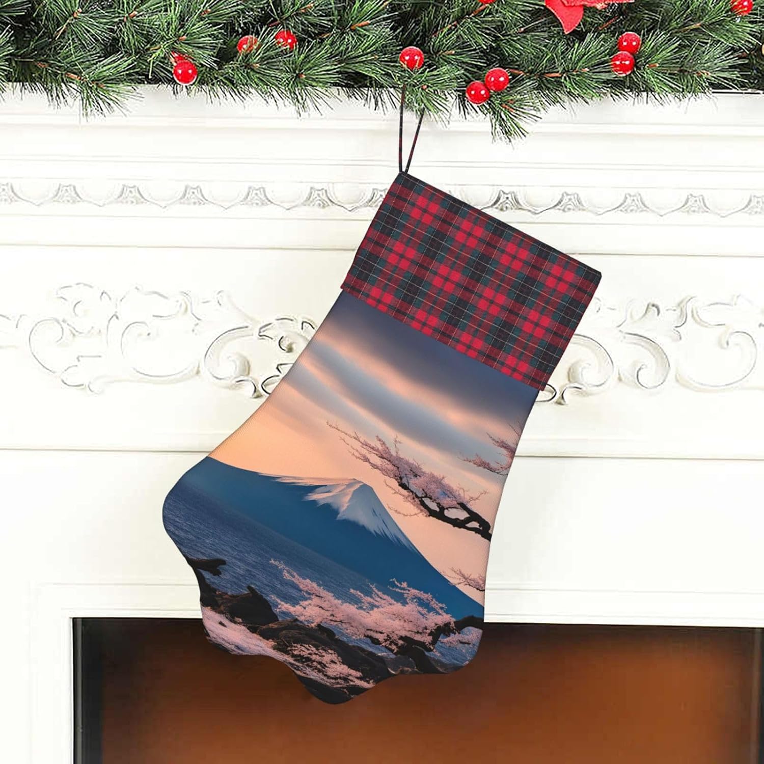Japan Mount Fuji Landscape Print Christmas Pet Socking Dog Cat Paw Socks Holiday Accessory Xmas Decor Gift Treats image 3