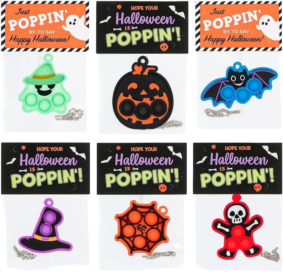 Halloween Party Favors for Kids – 30 Pack Pop It Fidget Toys Bulk, Fun Spooky Designs, Non-Candy Teal Pumpkin Treats, Trick-or-Treat Handouts, Classroom Goodie Bag Fillers Halloween Party Favors for Kids – 30 Pack Pop It Fidget Toys Bulk, Fun Spooky Designs, Non-Candy Teal Pumpkin Treats, Trick-or-Treat Handouts, Classroom Goodie Bag Fillers