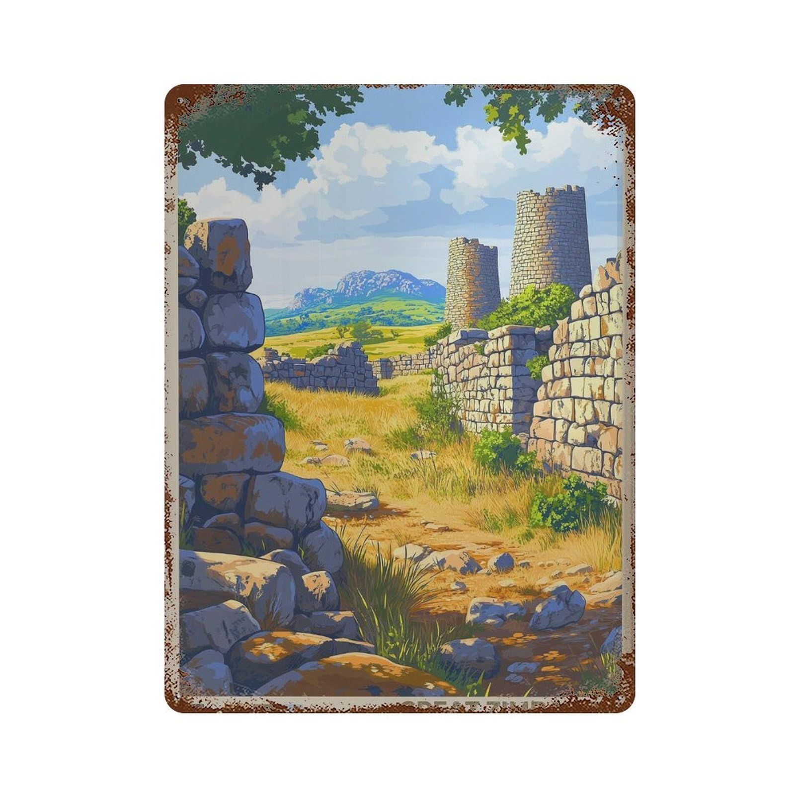 xiaoxiaoshen Great Zimbabwe Travel – African Wall Decor Art Metal Tin Poster Modern Home Decor Art Home Bar Shop Decorations Vintage Sign 40x30cm