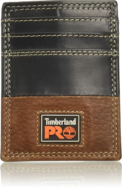 Timberland PRO mens Leather Front Pocket Wallet With Money Clip Accessory, Teak, One Size US