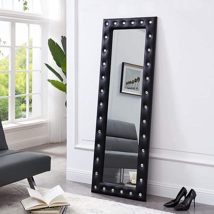 Buy Crystal Tufted Full Length Mirror Full Length Large Floor Mirror