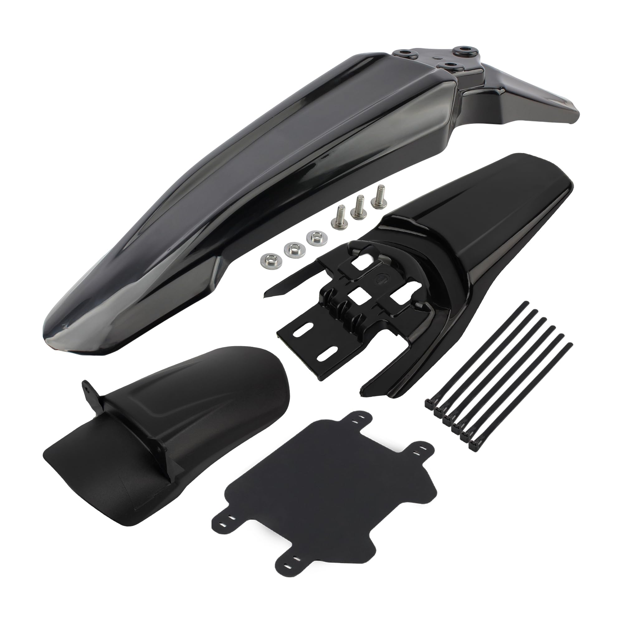 4pcs Ebike Fender Set Mud Guard Number Plate