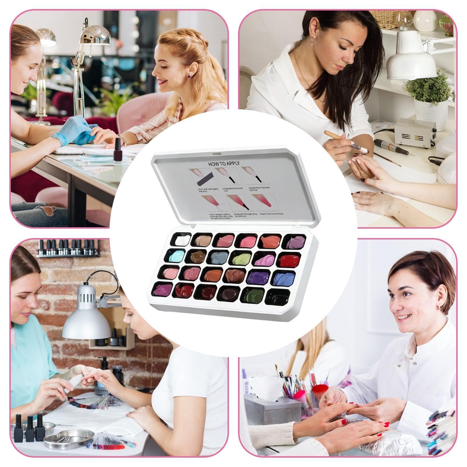 Gel Paint Manicure Francese 24 Colori | Smalto Gel per Unghie per Casa Salone Viaggi Party Estetica Principianti Donne Ragazze