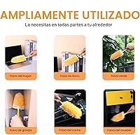 Vista 8 de Recargas de plumero resistentes, kit de plumeros desechables para limpieza y limpieza de muebles, persianas, ventiladores de techo, superficies