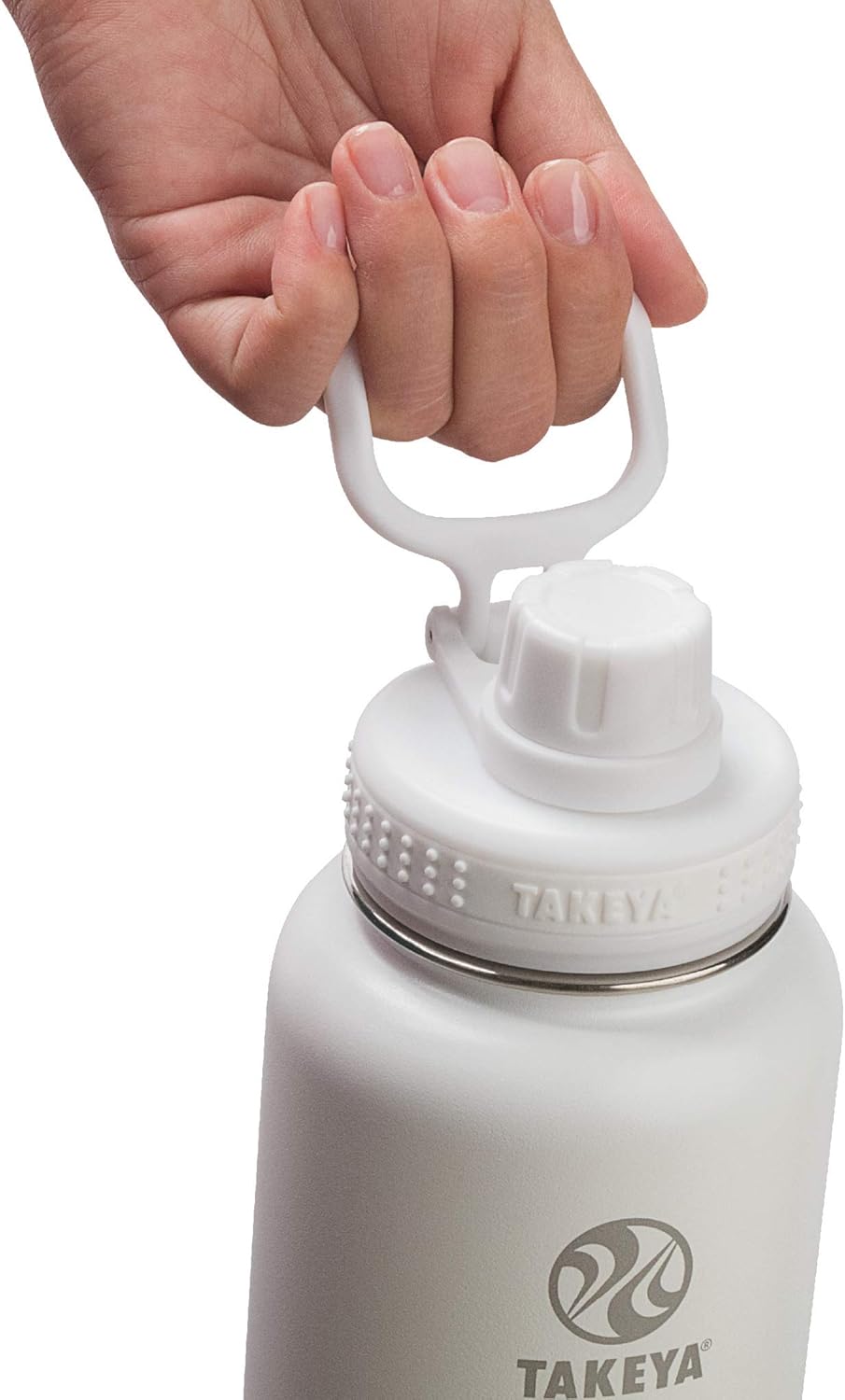 Takeya Actives Water Bottle with Straw Lid - Durable & Easy-Care Water Bottle with Stainless Steel Insulation - BPA-Free Lid with Carry Handle & Straw - Dishwasher-Safe - 24 oz, Arctic - Image 7