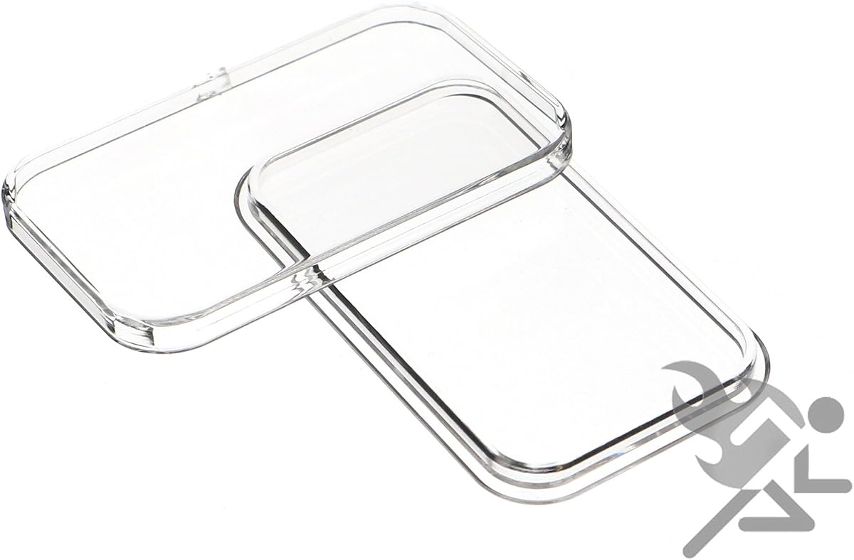 Air-Tite Brand Direct Fit Silver 1oz "Bar" Coin Holder Storage Capsule, 20 Pack