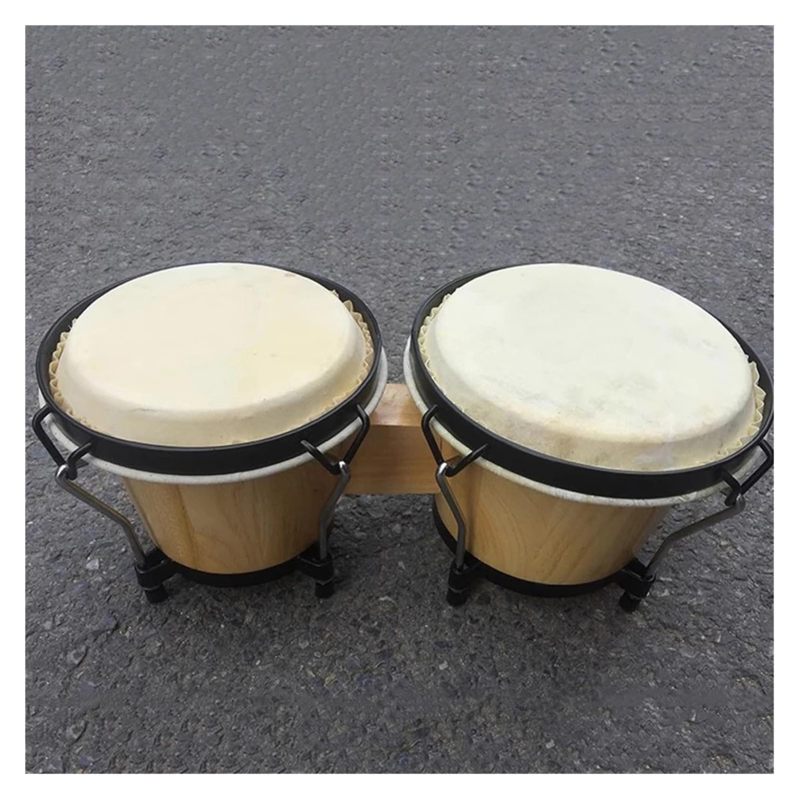 Bongos Tambor Bongos de madera maciza, tambores musicales meditación for adultos, pandereta, instrumentos percusión profesionales(6-7 Inch)