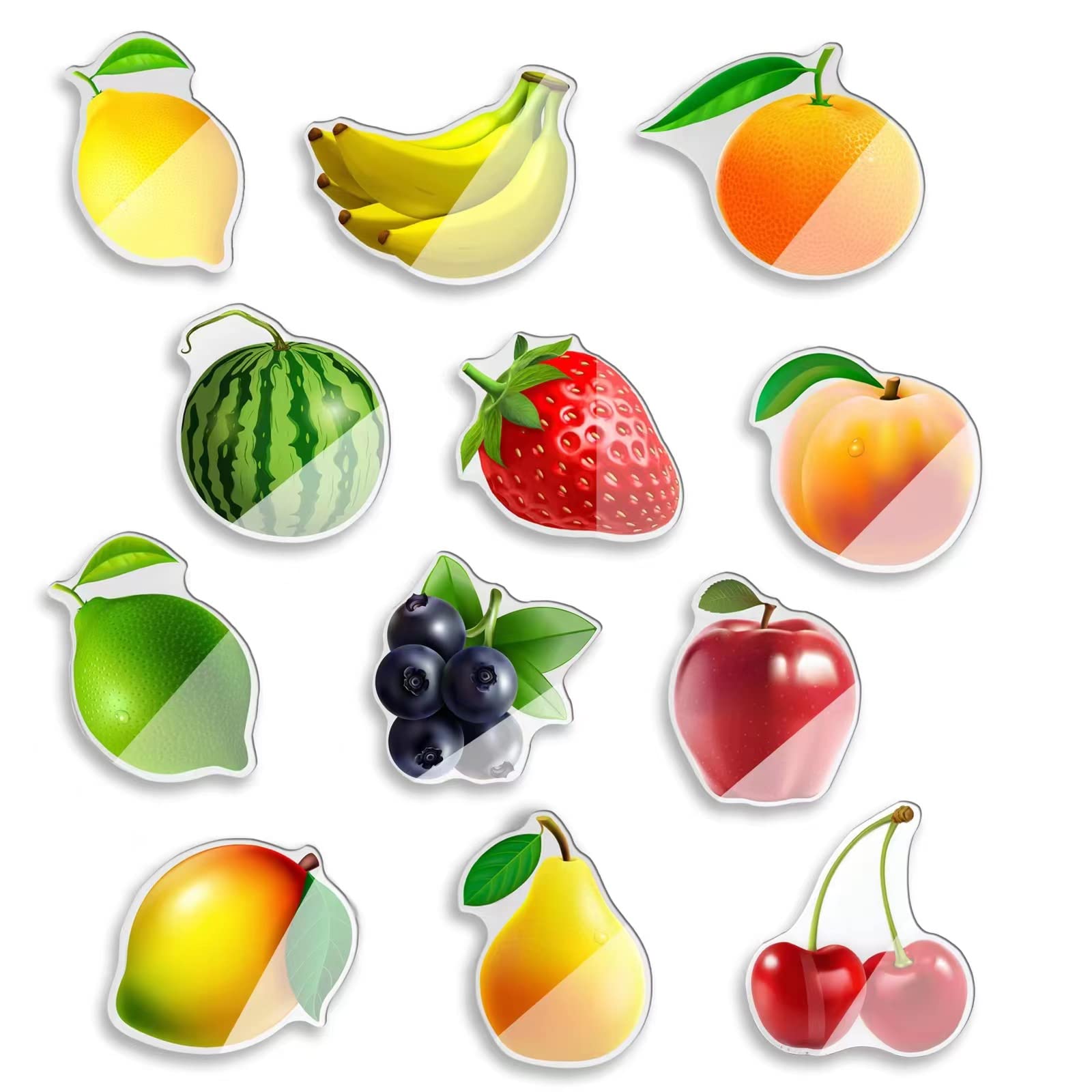 Photo 1 of BUNDLE OF 3, Water Bottle Sticker Pack 100 PCS Outdoor Laptop Computer Vinyl Stickers Waterproof Trendy Stickers for Teens Girls Boys for Laptop Stickers Motorcycle Bicycle Skateboard Luggage Phone
AND, FRUIT MAGNETS