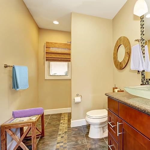 Miniatura 6 de Buryeah Juego de 12 toallas de baño de algodón de tejido gofre de 28 x 55 pulgadas, toallas de baño suaves y coloridas, toallas de baño de gran