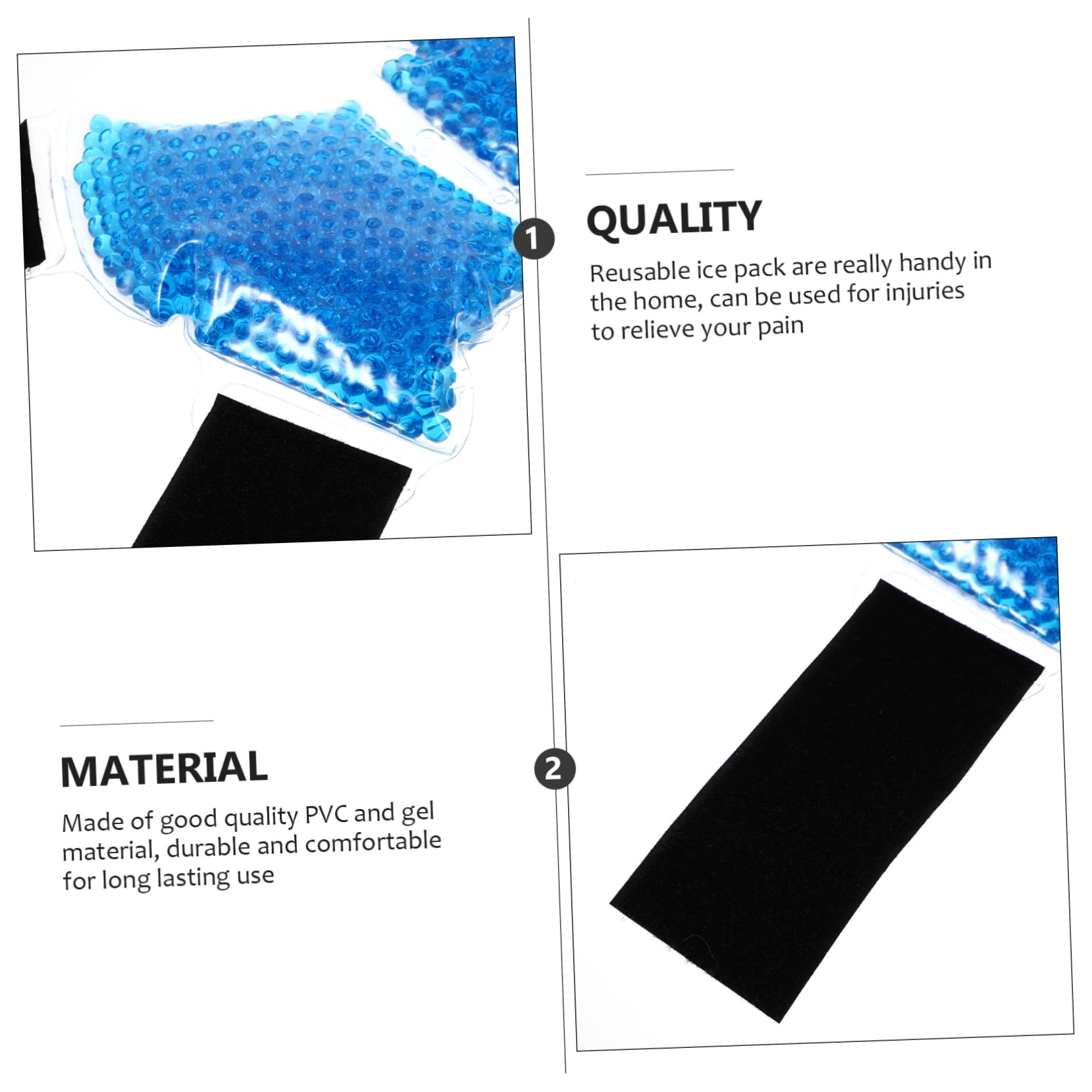Veemoon Impacco di Ghiaccio in Gel PVC Morbido per Caviglia e Piede Riutilizzabile Borsa Caldo-Freddo Alleviamento dal Fastidio per Uso Domestico e Riabilitazione