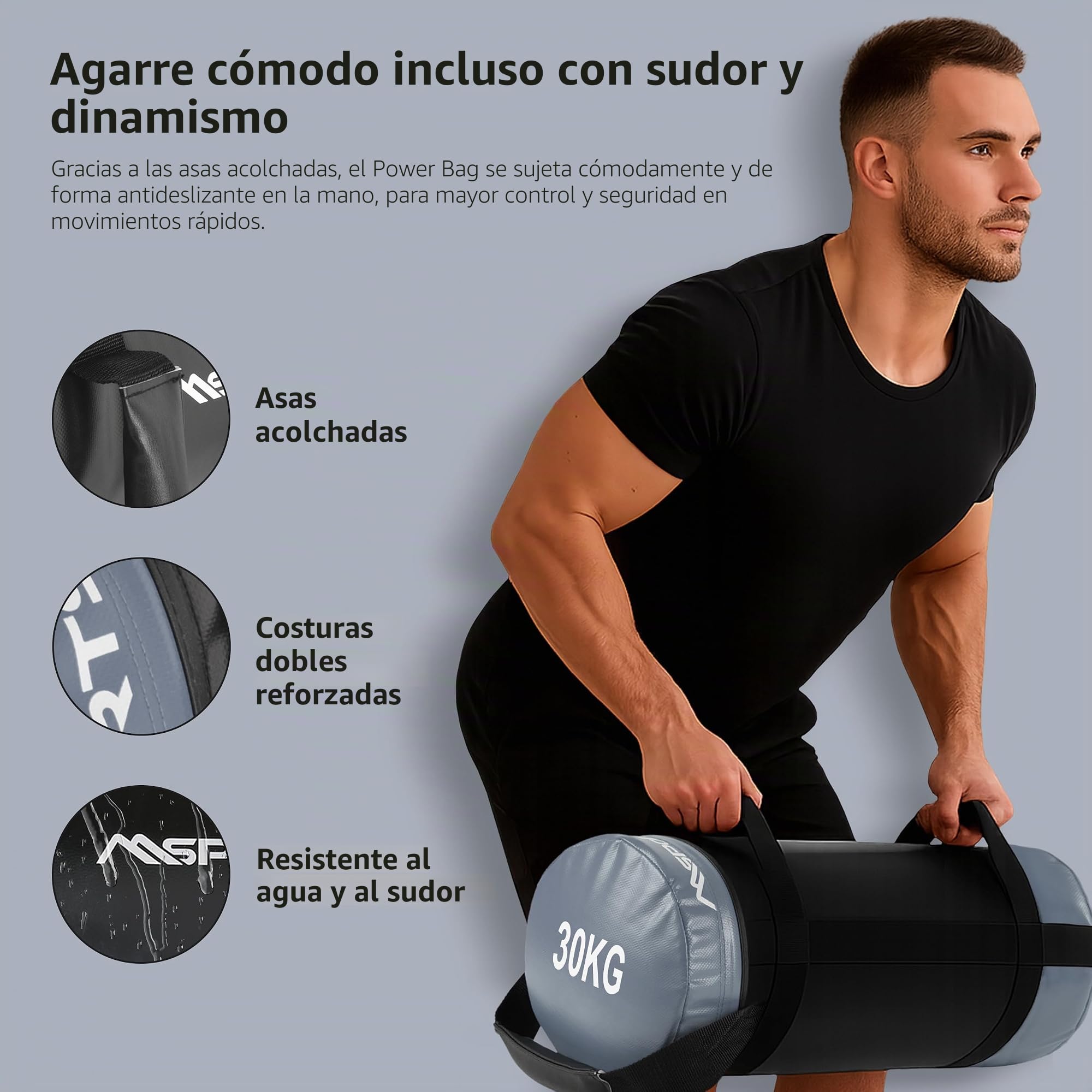 Msports - Saco de arena para entrenamiento funcional, 5-30 kg