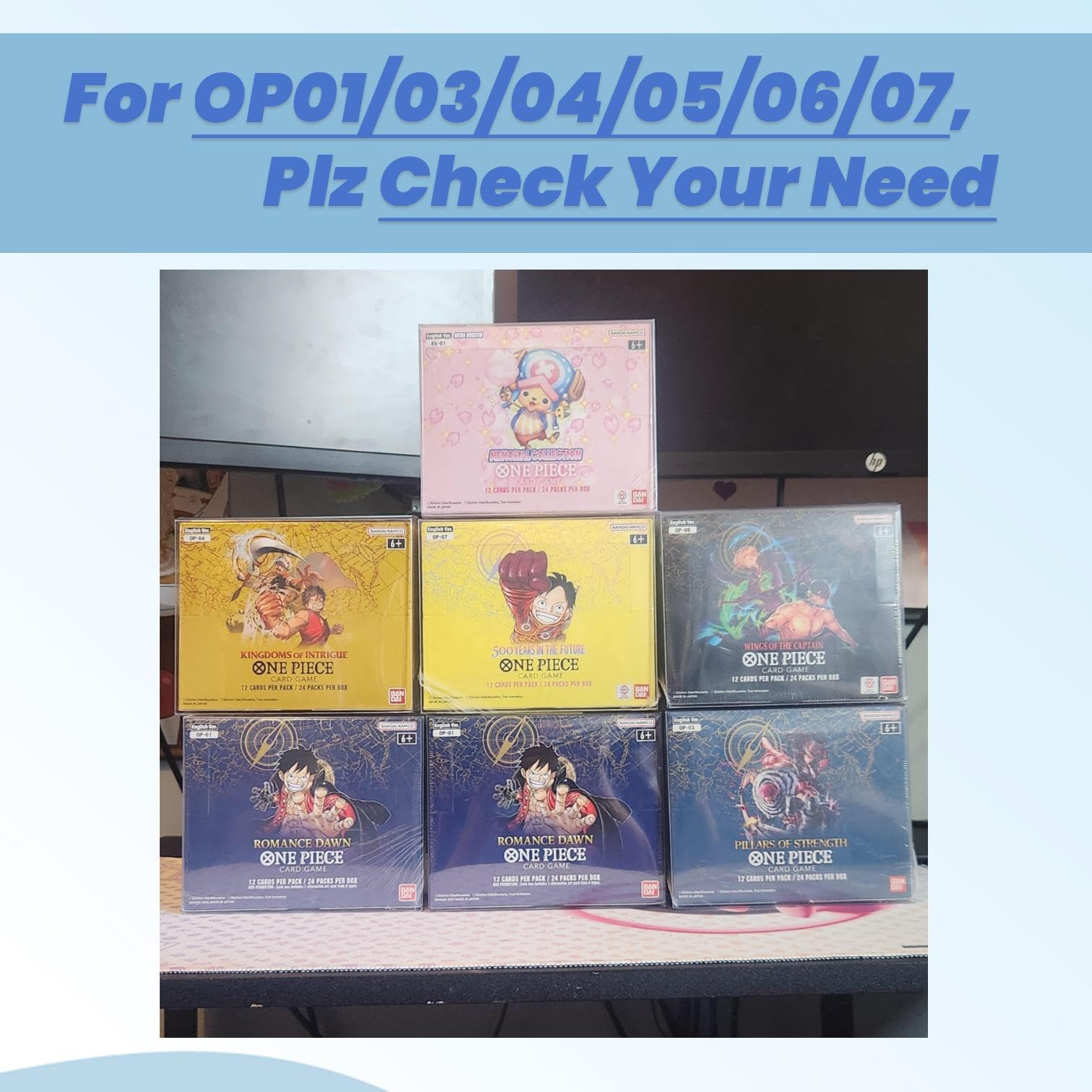 Amazon.com: HOUSYLOVE PET OPCG Booster Protectors for One Piece Card Game  (10 Pack) - 0.50mm Thick Clear ONE PIECE TCG Booster Display Box