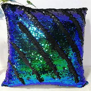 rainbow sequin pillow