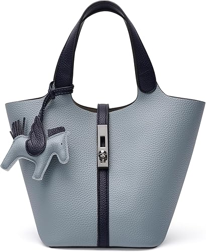 Miniatura 10 de Bolso de mano para mujer, de piel vegana, bolso de mano con asa superior, bolso de hombro con bolso pequeño desmontable