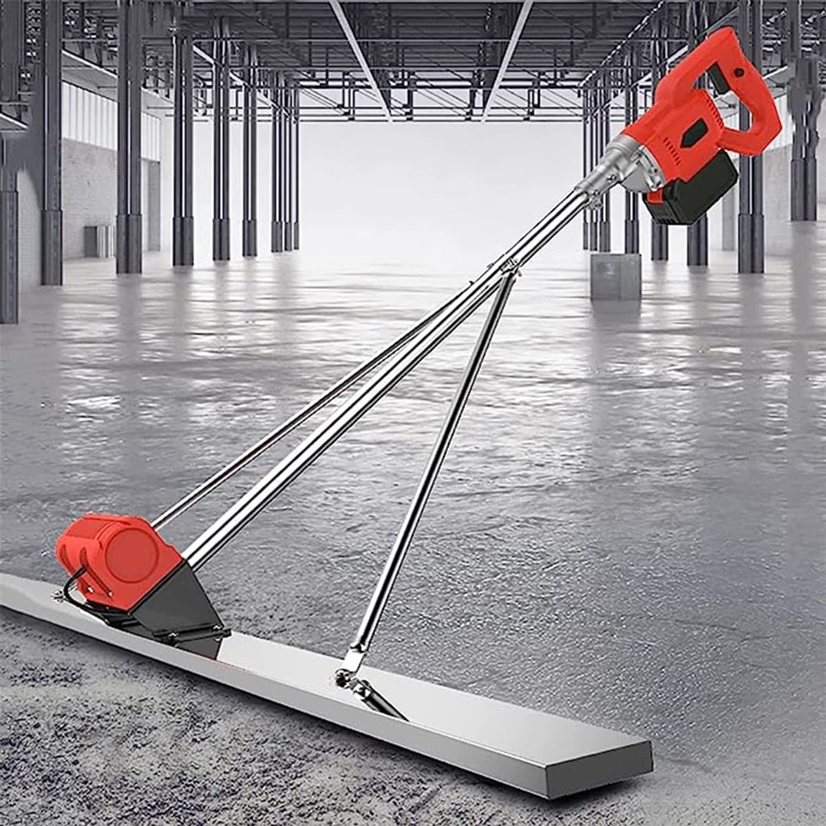 Herramienta de vibración de la Regla de Potencia para el procesamiento de hormigón, Herramienta de Trabajo de la Regla de Superficie de hormigón de 6000 RPM,2electric