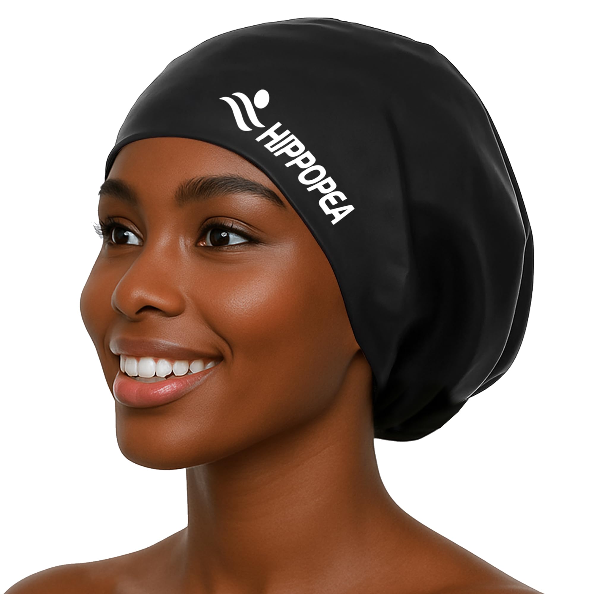 Extra große Badekappe für Zöpfe und Dreadlocks, für Damen und Herren, für lockiges, langes Haar, Haarverlängerungen und Afros, wasserdichte Silikon-Badekappe für Damen und Herren, Erwachsene