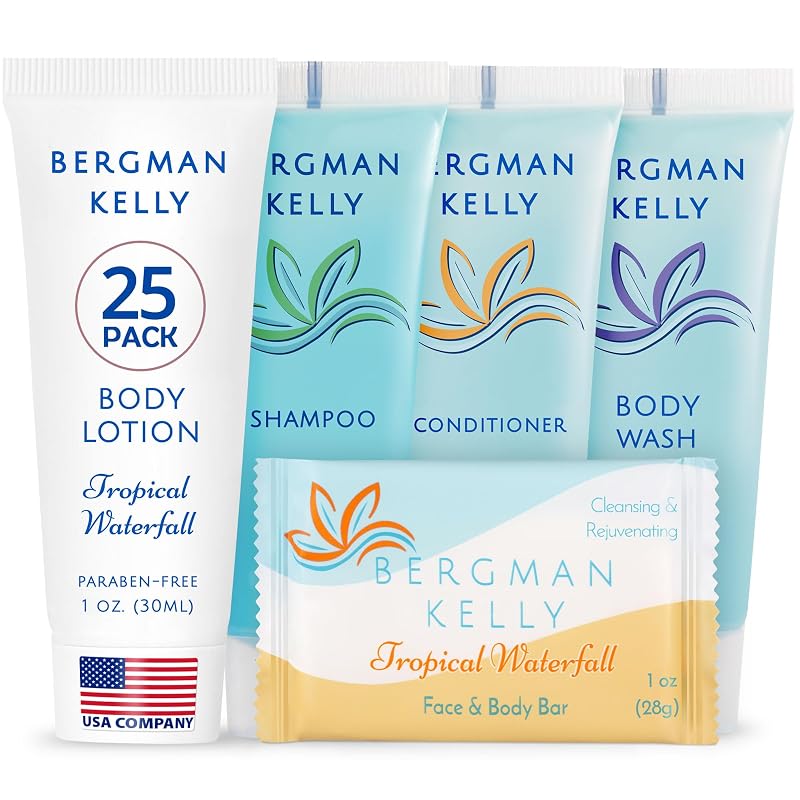 BERGMAN KELLY Conjunto de produtos de banho para hotel Tropical Waterfall, 125 unidades