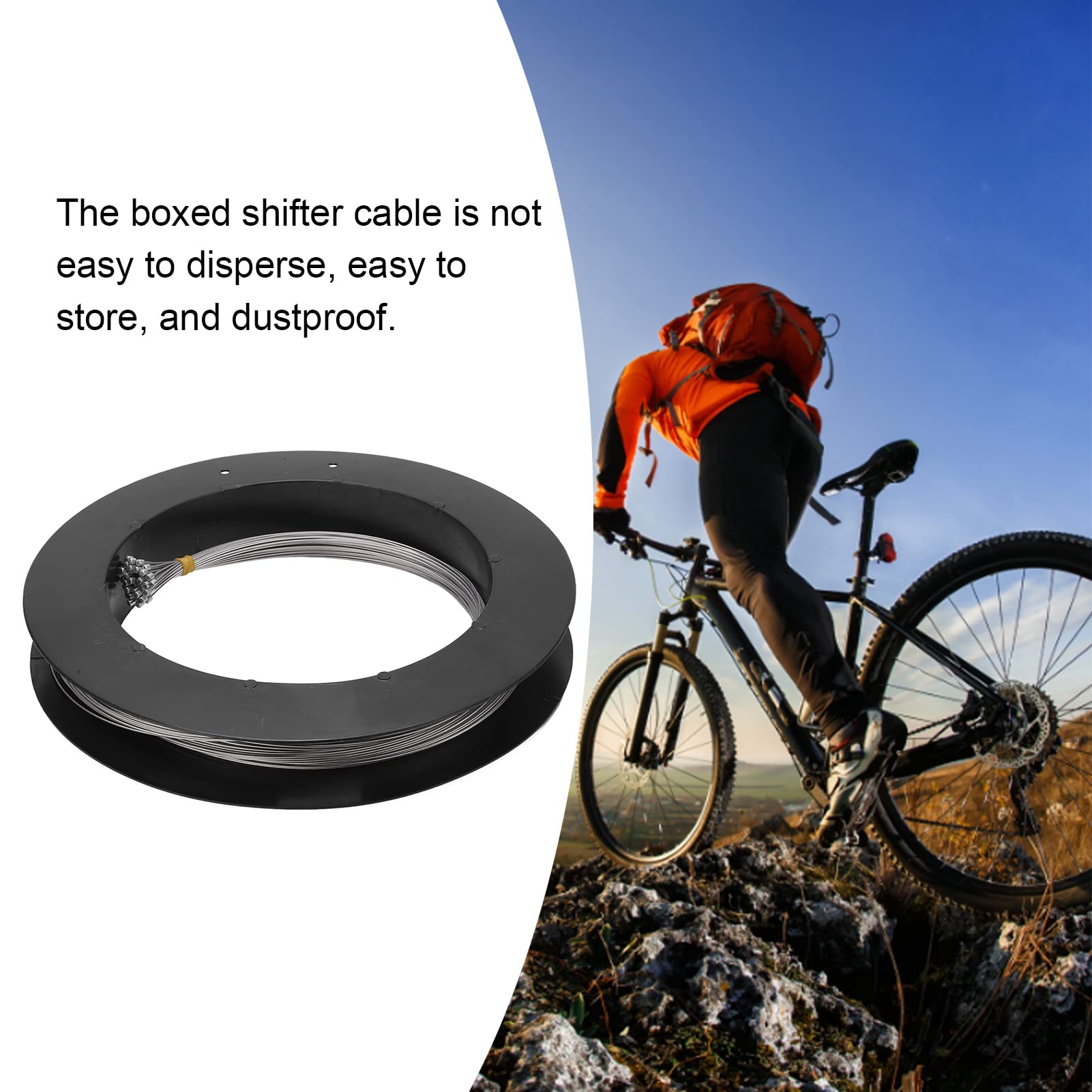 50pcs câble de Changement de Vitesse de vélo en Acier Inoxydable câble de dérailleur de vélo Fil intérieur pour vélo de Route de Montagne Durable Haute Performance 1,2 mm de