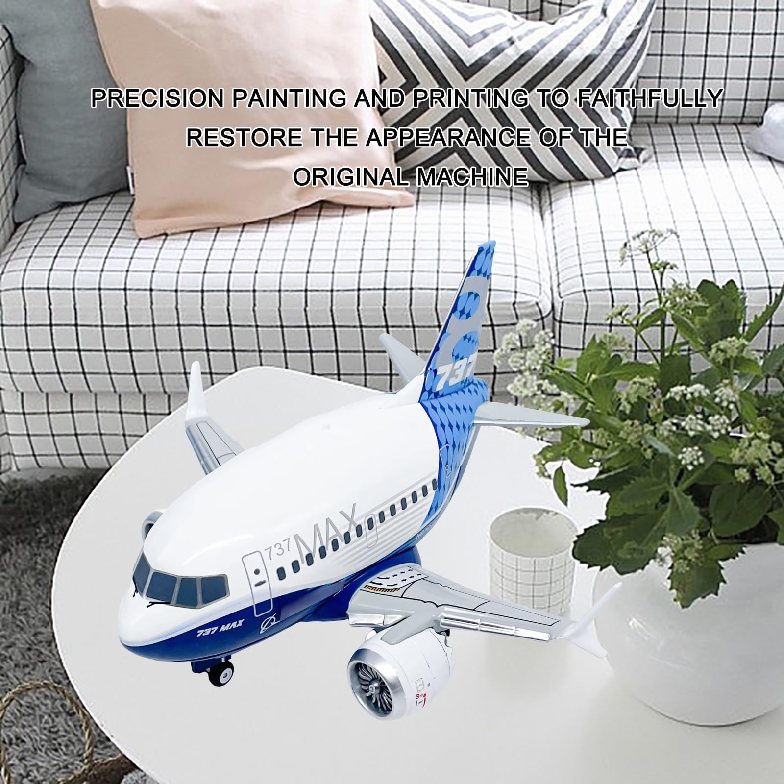 5,11 pollici B737 MAX Q-Style pressofuso in lega aeroplano modello realistico desktop scaffale decorazione regalo collezione premium for gli appassionati aviazione display ufficio