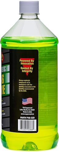 Miniatura 2 de TSI Supercool Aceite PAG P46-32D 46 Viscosidad con tinte UV 32oz 1 paquete