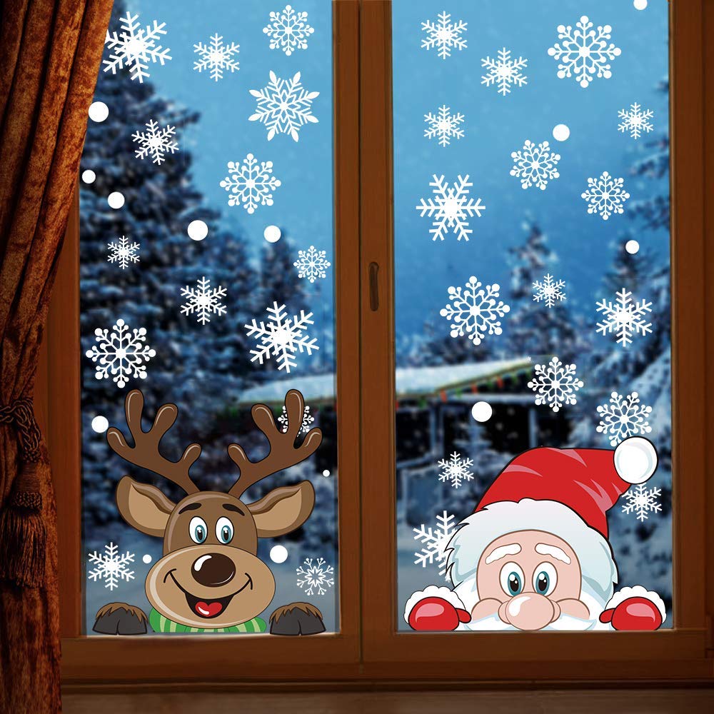 Amazon | CCINEE クリスマス 静電ステッカー ウォールステッカー 窓
