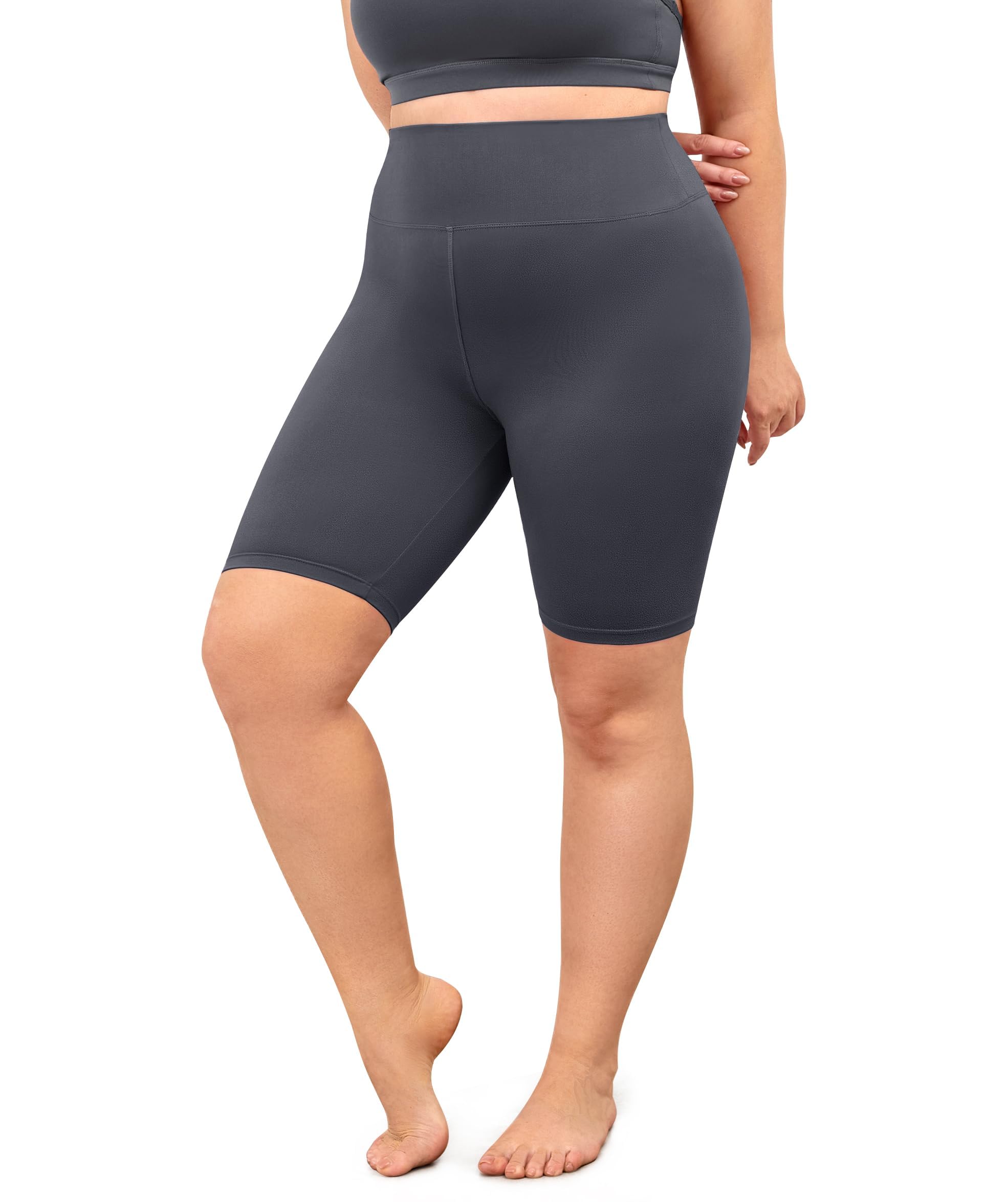 VALANDY Short de sport pour femme taille haute - Short de yoga pour motard, entraînement, course à pied, cyclisme, athlétisme, doux et extensible