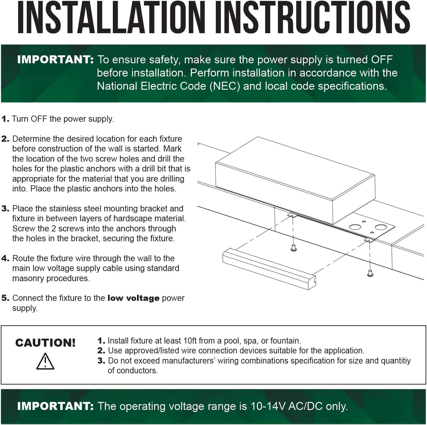 Buу 1 gеt 1 GKOLED 12 Inch LED Hardscape Lighting, Low Voltage Retaining Wall Lights, LED Paver Step Light, 4W 12V AC/DC, 22pcs LED Chips, 2700K Warm White (4-Pack)