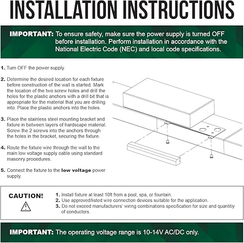 Miniatura 6 de GKOLED Luz LED Hardscape con certificación UL, luces de pared de contención, chips LED integrados de 2700 K de 6.8 pulgadas, luz de pared de