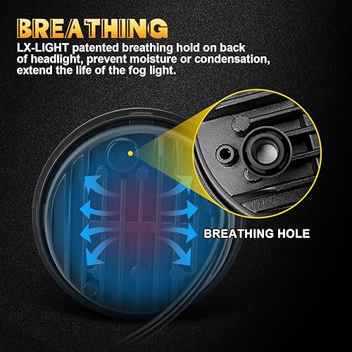 Miniatura 6 de LX-LIGHT lámparas Cree LED para niebla, 2 unidades, cromadas, de 4.5 pulgadas para motocicletas Harley Davidson