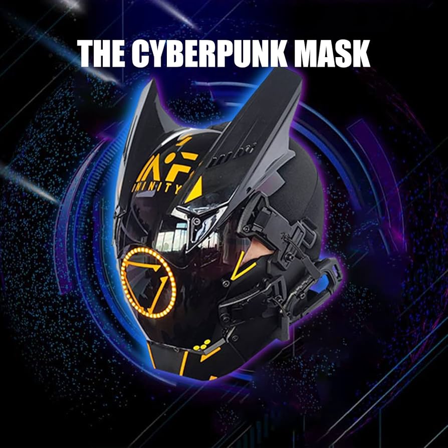 Amazon.co.jp: サイバーパンク マスク、男性用コスプレ Techwear