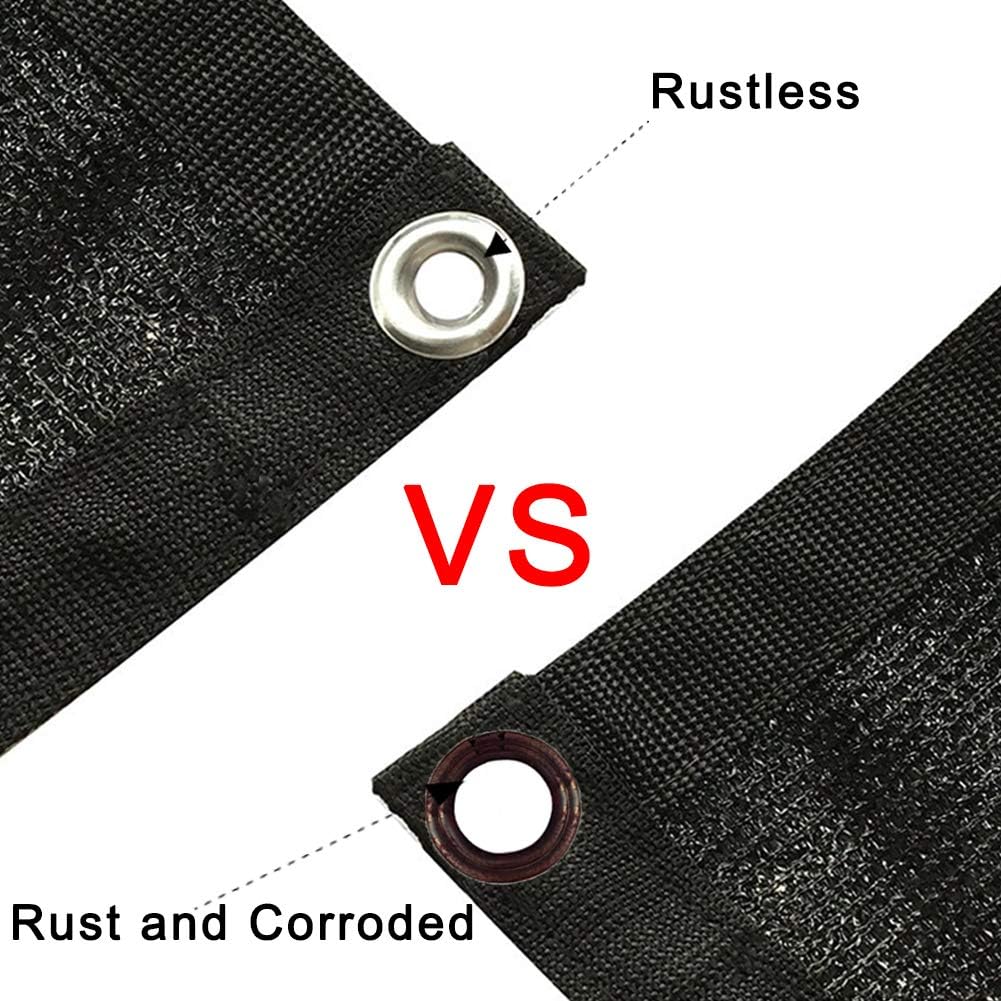 90% Sunblock Shade Panel Fabric Shade Cloth with Grommets for for Pergola/Patio/Garden Shade Panel 10 ft x 10 ft, Black
