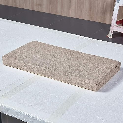 Miniatura 4 de Cojín de espuma viscoelástica para asiento de banco, respaldo de goma antideslizante, cojín para columpio de interior, 60 x 18 pulgadas