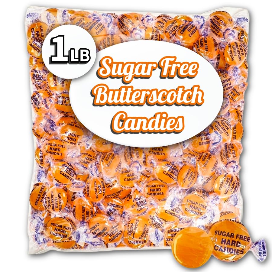 Sugar-Free Butterscotch Hard Candy, 1lb Bulk Bag