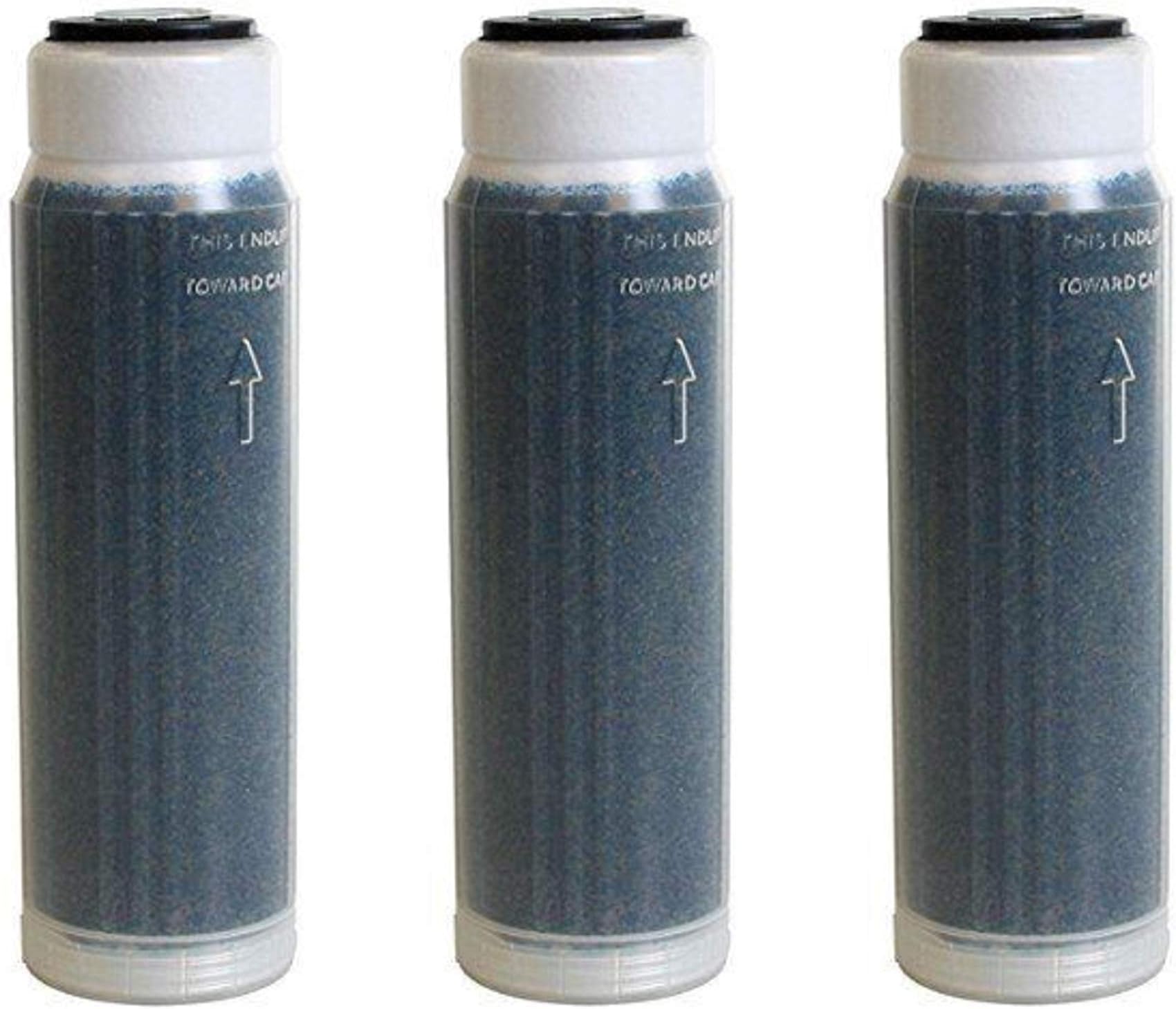 CFS Compatible with Aquatic Life Compatible Reverse Osmosis Deionization (RODI) 10" Color Indicating Mixed Bed DI Resin Cartridge 3-Pack. Filled with Resintech MBD-30-NG Nuclear Grade Mixed Bed Resin