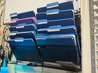 Amazon.com : EASEPRES Hanging Organizer Cubicle File Holder - Wall ...