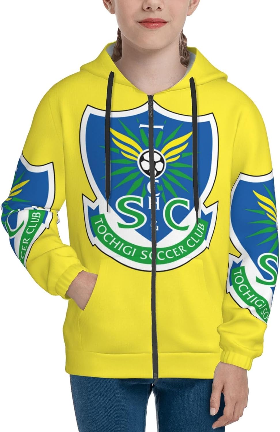[しょけいこ] 栃木サッカークラブ パーカー キッズ トレーナー 長袖通学 中学生 高校生 春秋冬 セーター カジュアル ジャケット