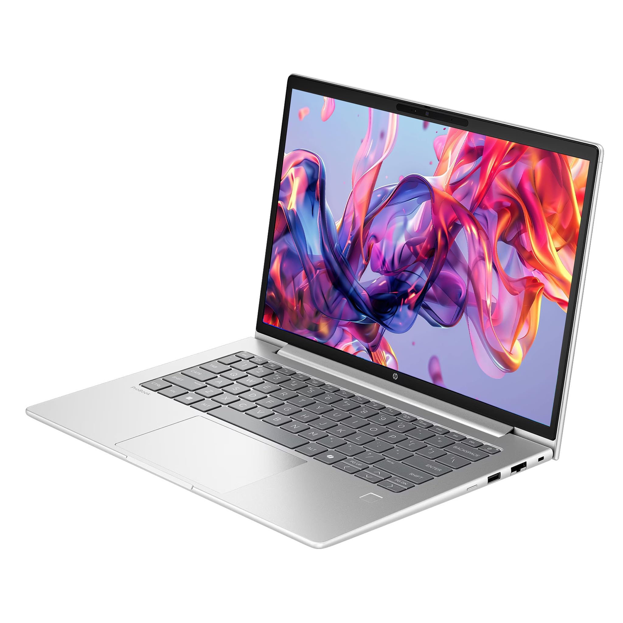 HP ProBook 4 G1a 14 Business Laptop, AMD Ryzen 5 230, 14" WUXGA IPS (1920x1200), 16 GB DDR5 RAM, 512 GB SSD, Radeon 760M, Fingerprint, Deutsches Tastaturlayout, Windows 11 Pro, Silber