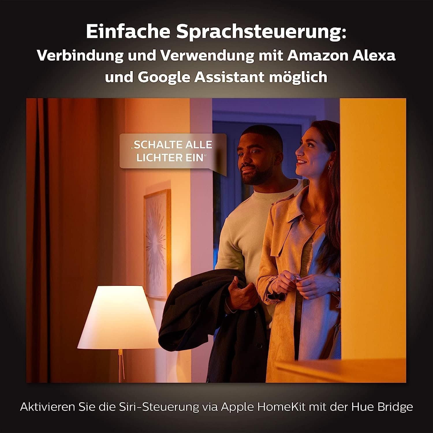 Philips Hue White Ambiance Runner 1er Spot schwarz, dimmbar, GU10 LED Lampe, App-Steuerung, Alexa kompatibel