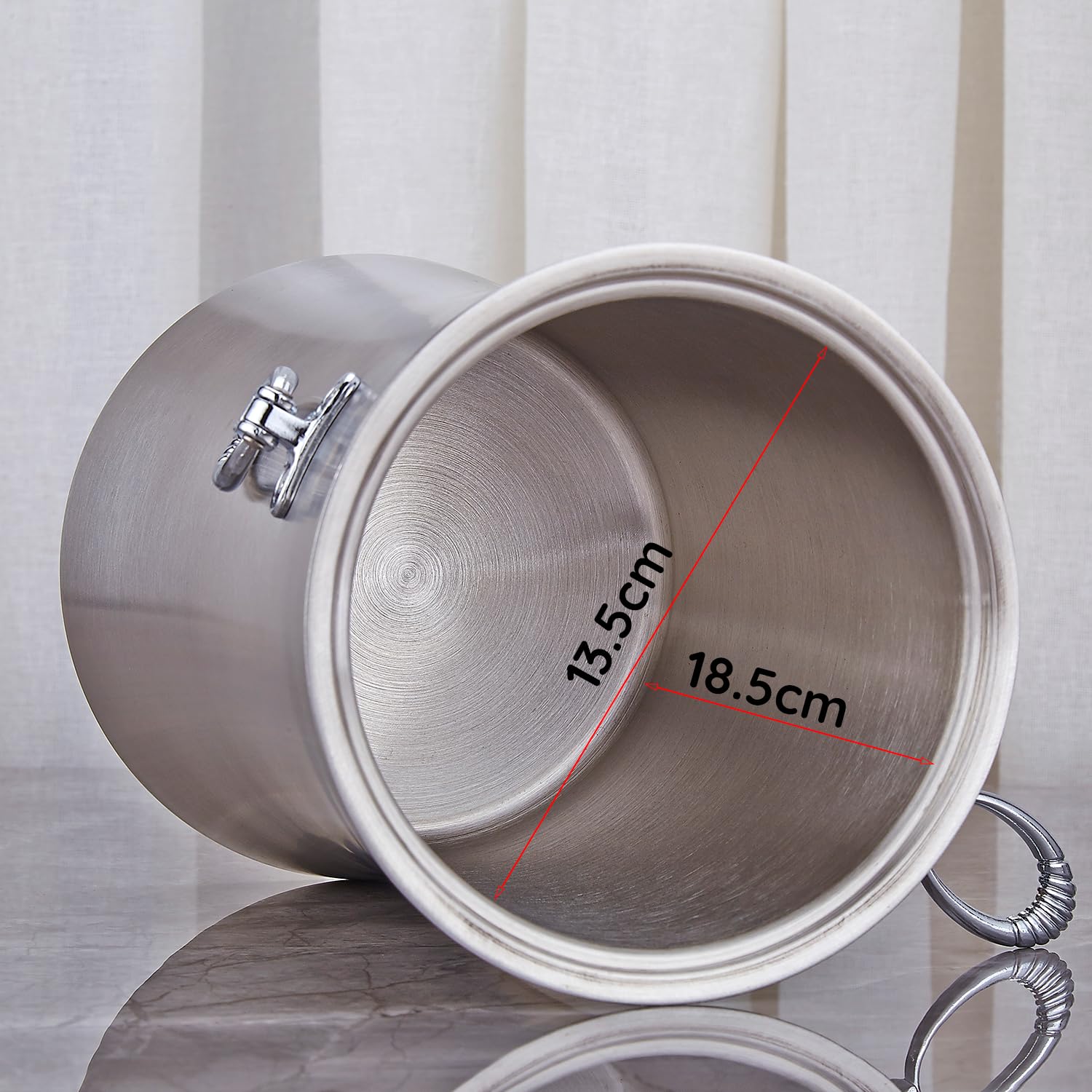 Kit Seau à Glace, 3L, Seau à Glace Double paroi en Acier Inoxydable