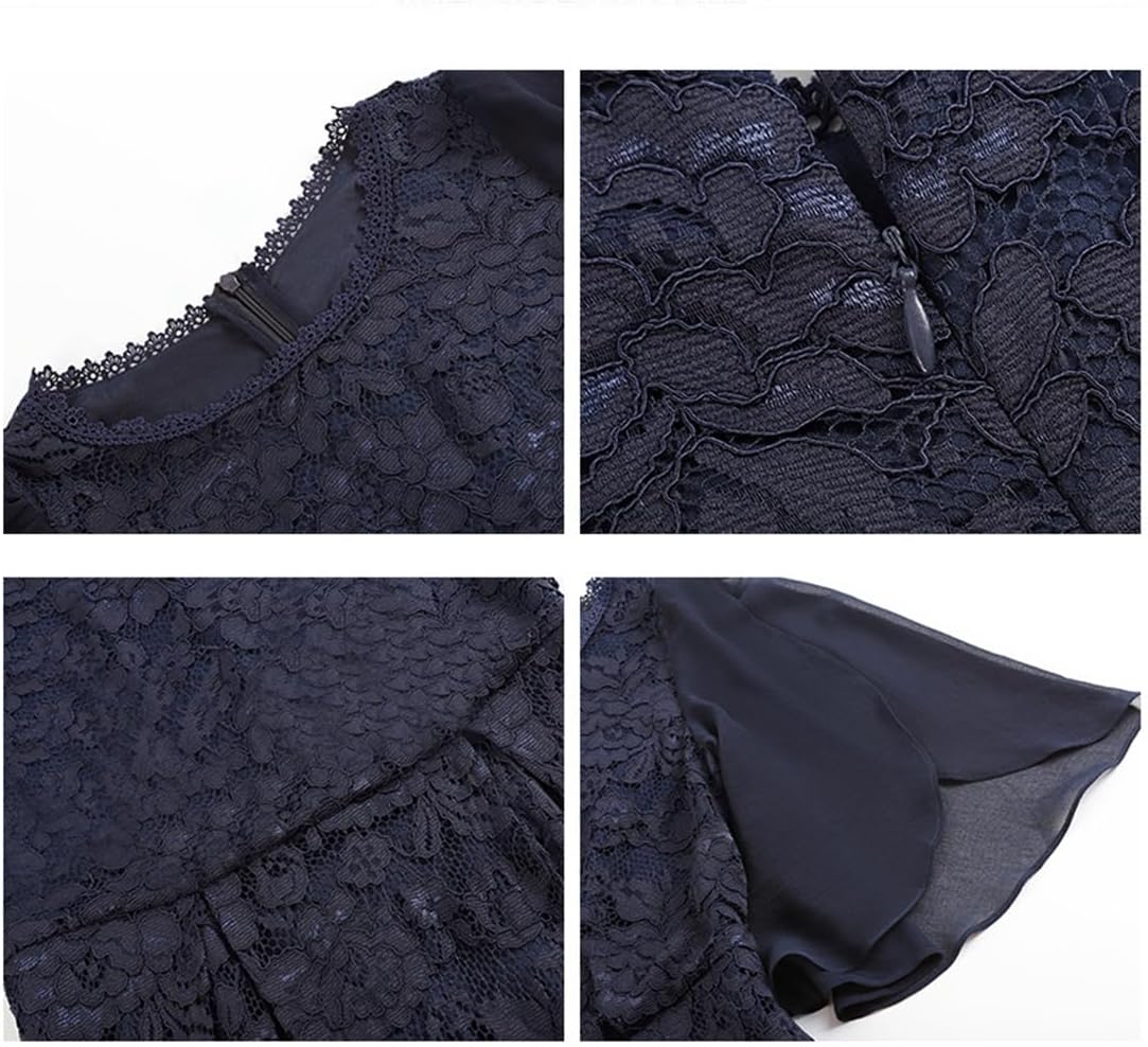 [SIGNORMOTO] ワンピース レディース シフォン 結婚式 パーティードレス レース ロングドレス きれいめ お呼ばれ 卒業