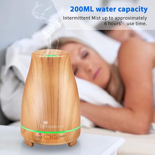 Vista 38 de Diffuserlove Diffuser 2 Pack Essential Oil Diffuser 200ML Remote Control Ultrasonic Aromatherapy Diffuser Mist Humidifiers for Bedroom Office Yoga